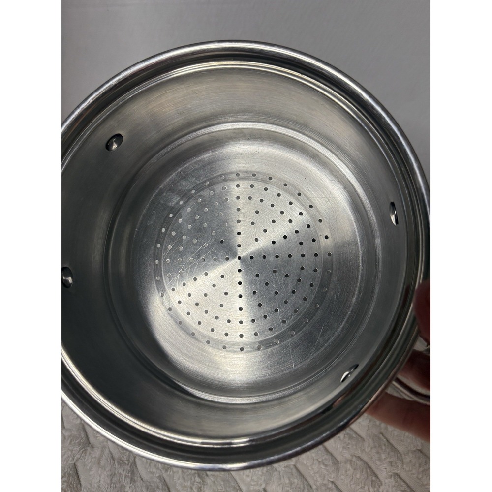 Belgique Stainless Steel Stackable Steamer Strainer Boiler Pot 2 Set 3QT - Picture 6 of 11